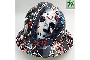 Wet Works Imaging Hard Hats: Pyramex Full Brim HORROR MOVIE POSTER Hard...
