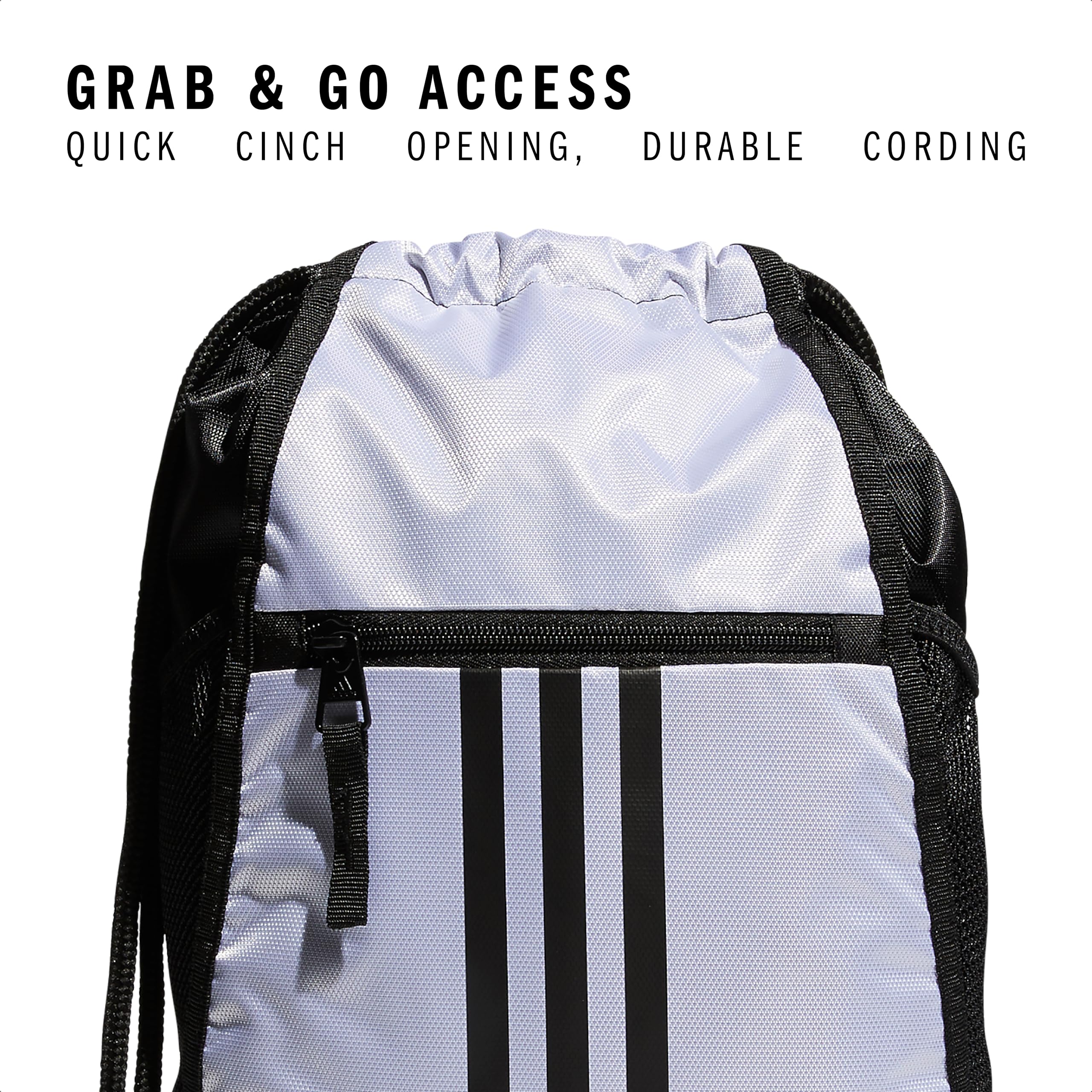 adidas Alliance Sackpack – Drawstring Backpack for Sports, Small Gym Bag