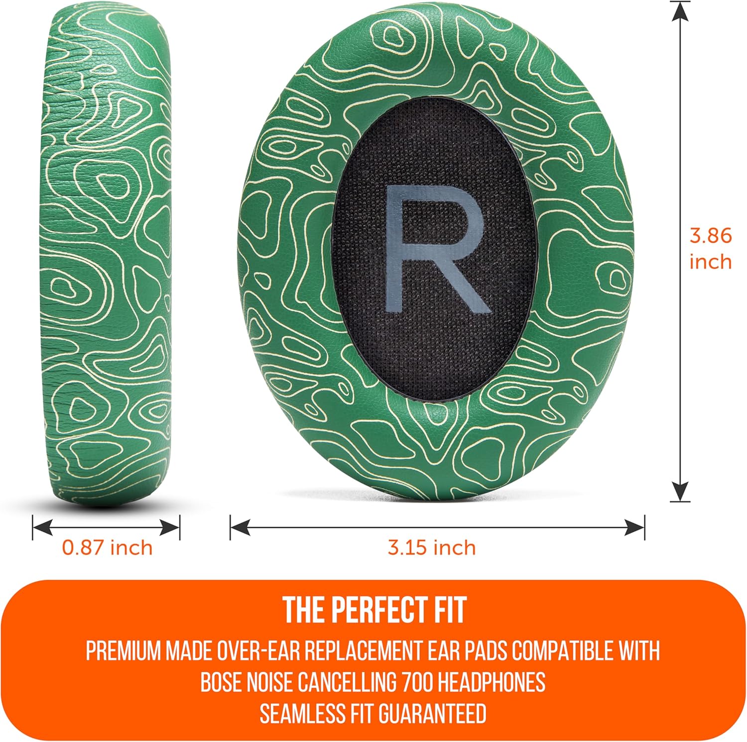 WC Wicked Cushions Upgraded Replacement Ear Pads for Bose 700 Noise Cancelling Headphones (NC700) - Softer PU Leather, Luxurious Memory Foam, Added Thickness, Extra Durable Ear Cushions | Emerald Tide - Image 5