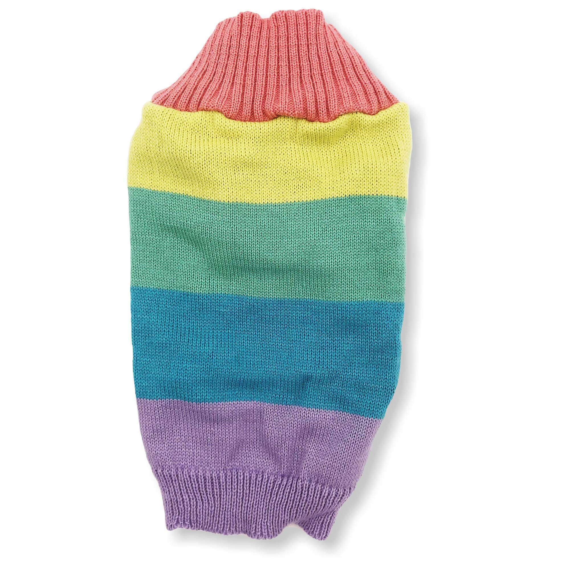 Pull en tricot pour chien et chat (XL: longueur – 55,9 cm, rayé rose