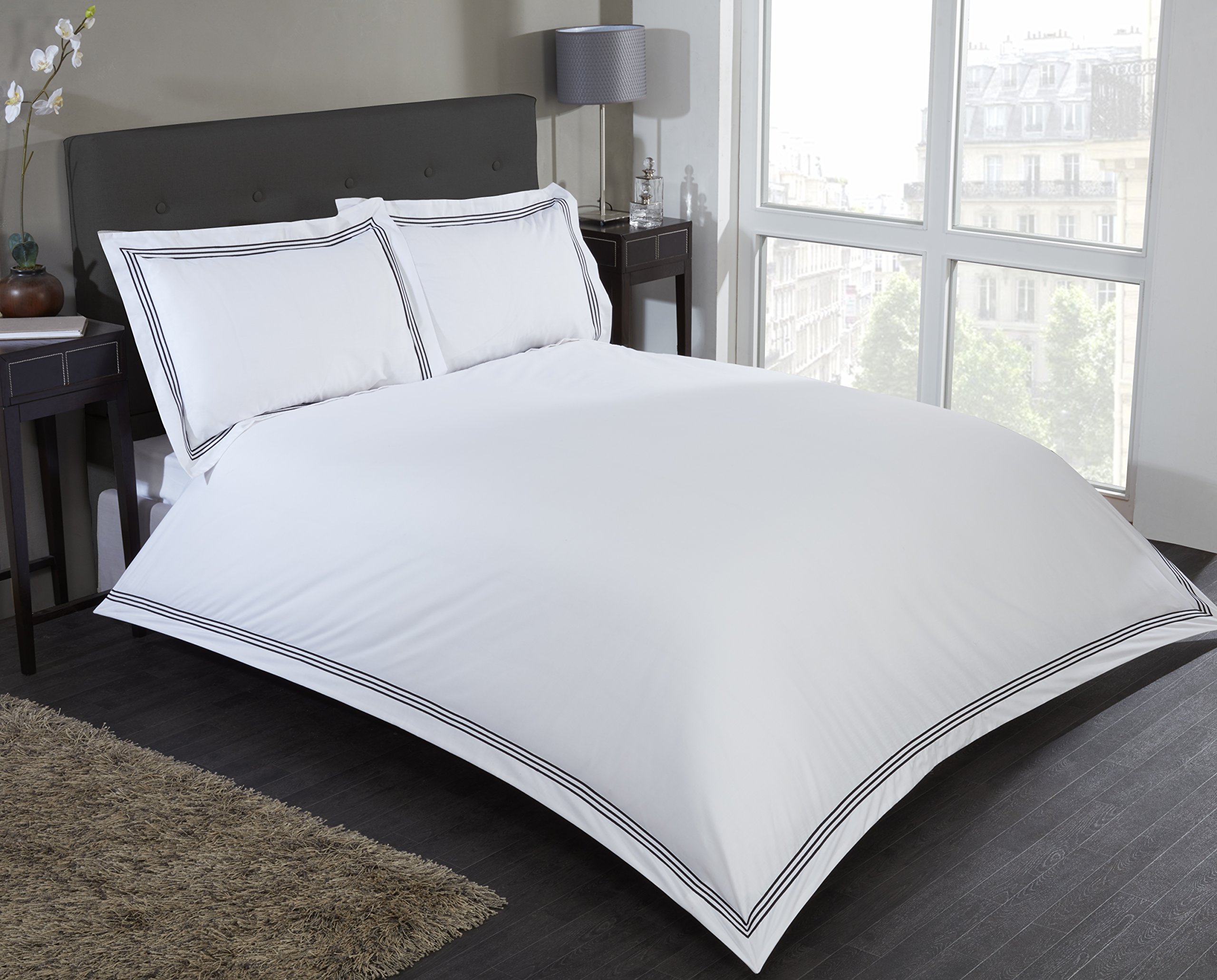 Rapport Home - Duvet Cover Set - Polycotton - Single - Black