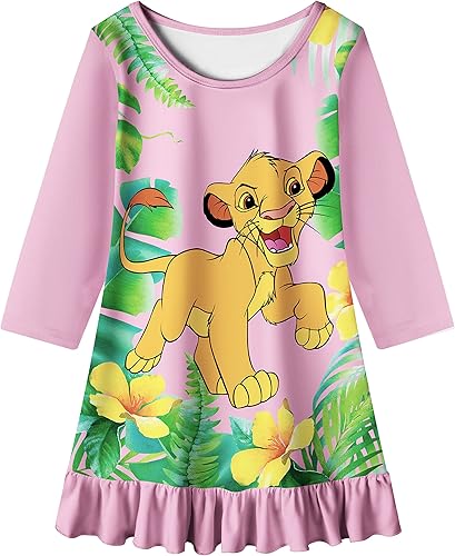 DJYLBV Conjunto de camisa de león para niños vestido de niña camiseta de manga larga para niños pequeños