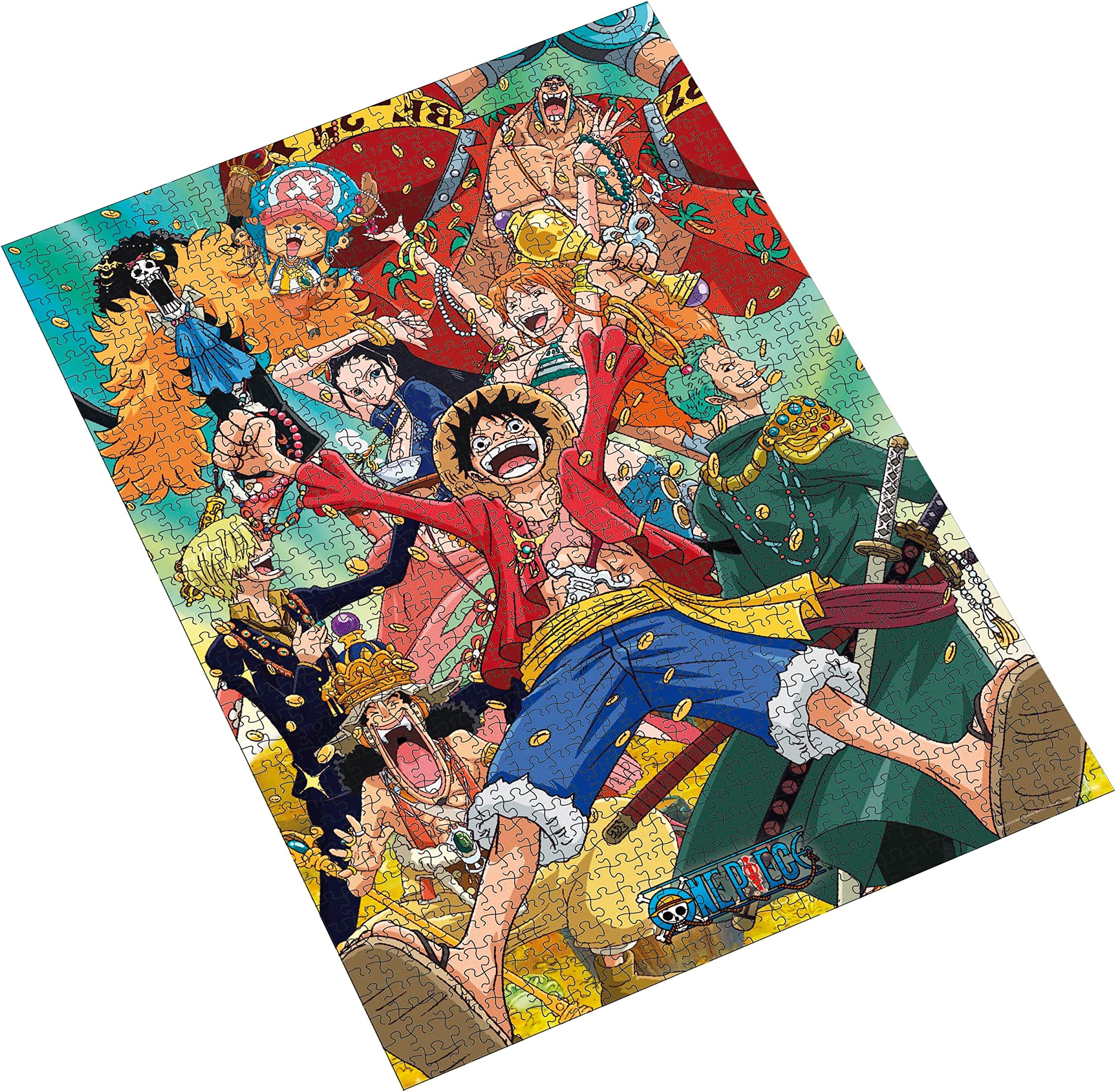 One Piece Straw Hat Crew 1000 pc. Puzzle Featuring Monkey D. Luffy, Nami, Zoro, Chopper, and More Ideal Gift for Anime and Puzzle Enthusiasts Family-Friendly Activity