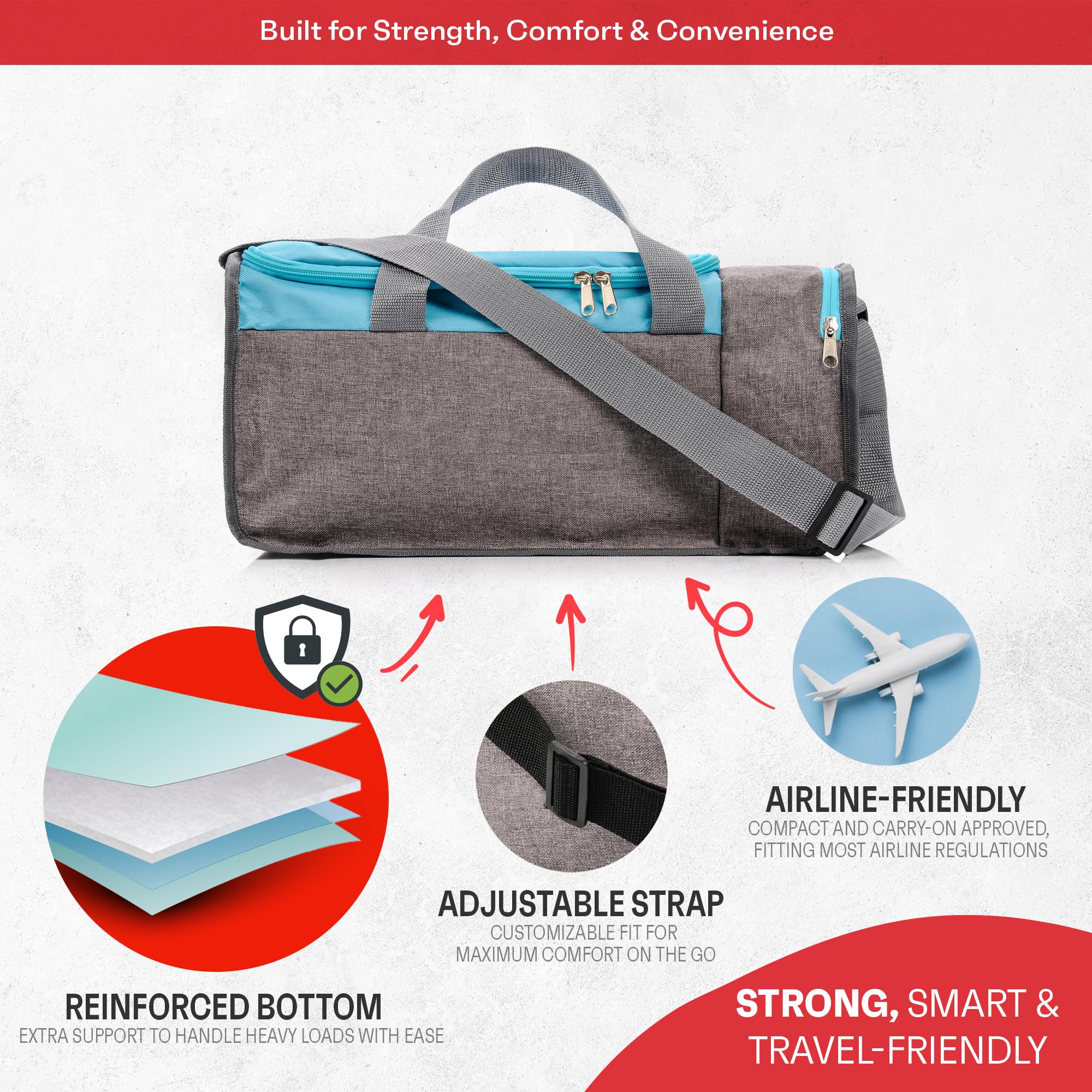 meteor 20 40 L Sporttasche - Kinder Badetasche Herren schwimmtasche Schultertaschen Reisetasche Urlaubstasche klein Fitnesstasche Riementasche Schule Taschen Kindertaschen - 4