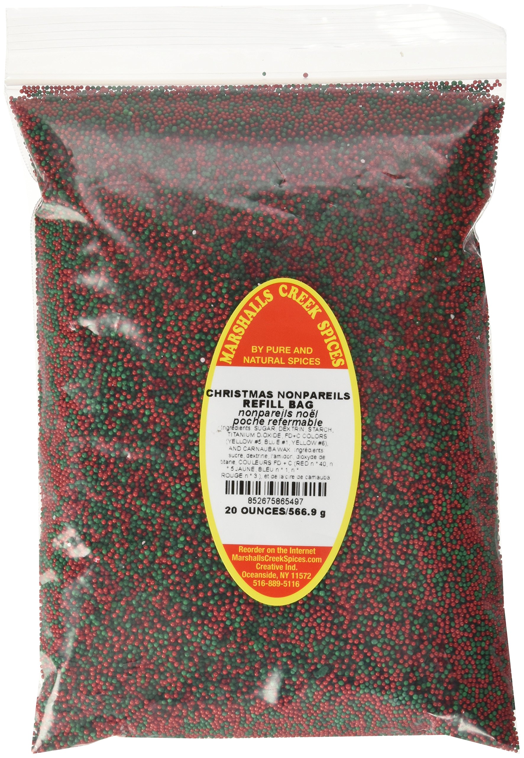 Marshalls Creek Spices Refill Pouch Nonpareils Seasoning, Christmas, XL, 20 Ounce