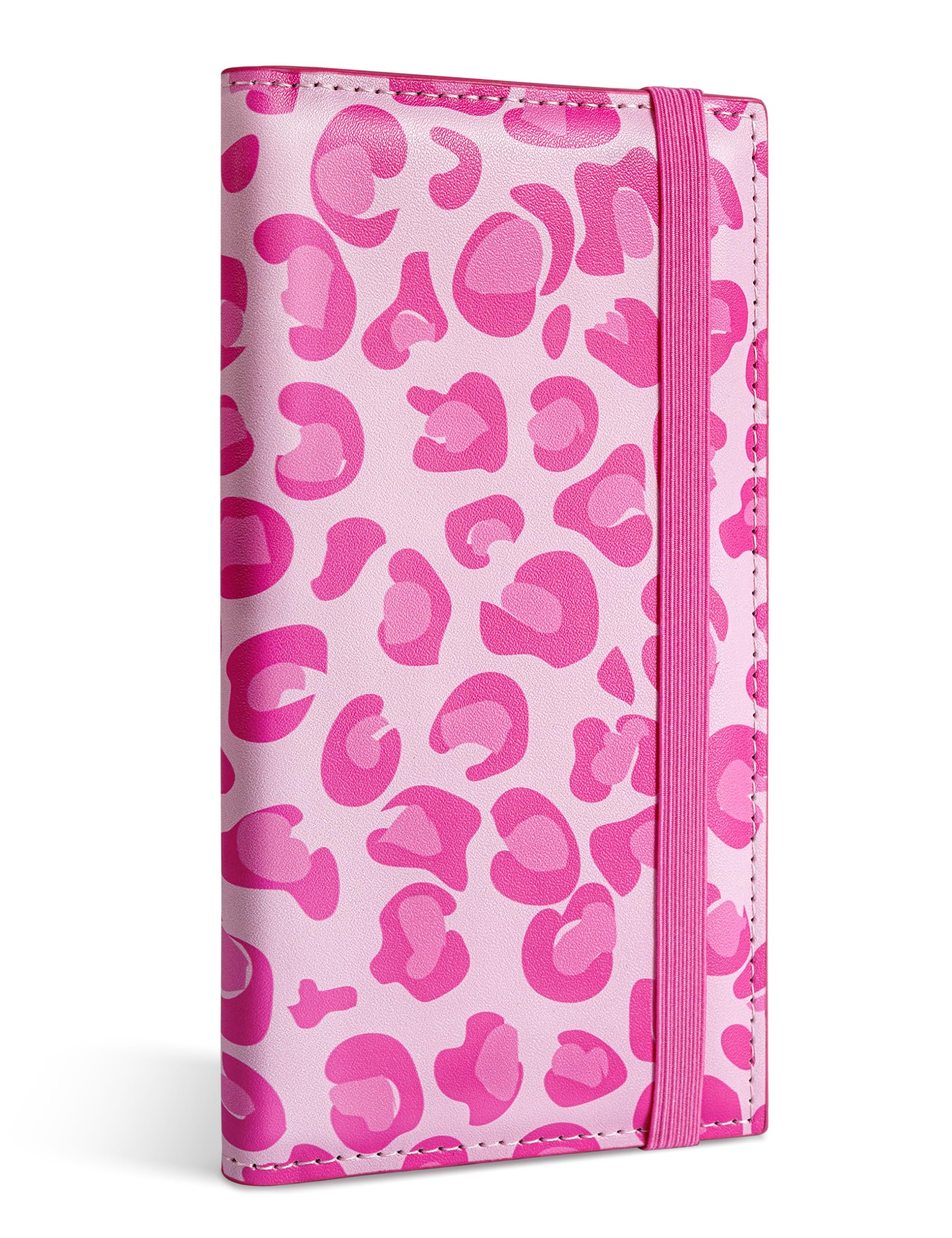 Yarnic Checkbook for Personal Checkbook Holder (Pink Leopard)