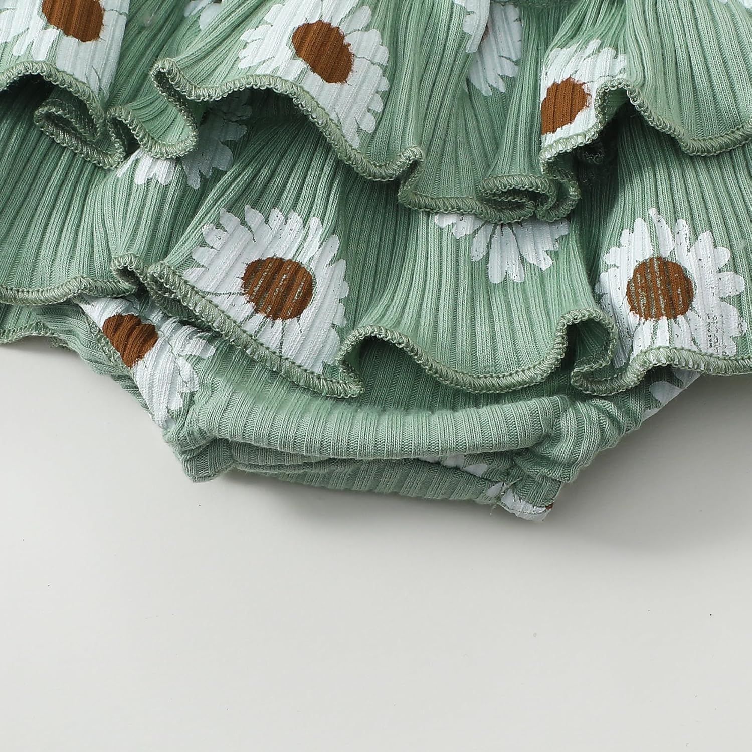 Aunties Bestie Baby Girl Clothes Aunt Saying Letter Romper Tiered Ruffle Daisy Skirt Skort Newborn Coming Home Outfit - Image 8