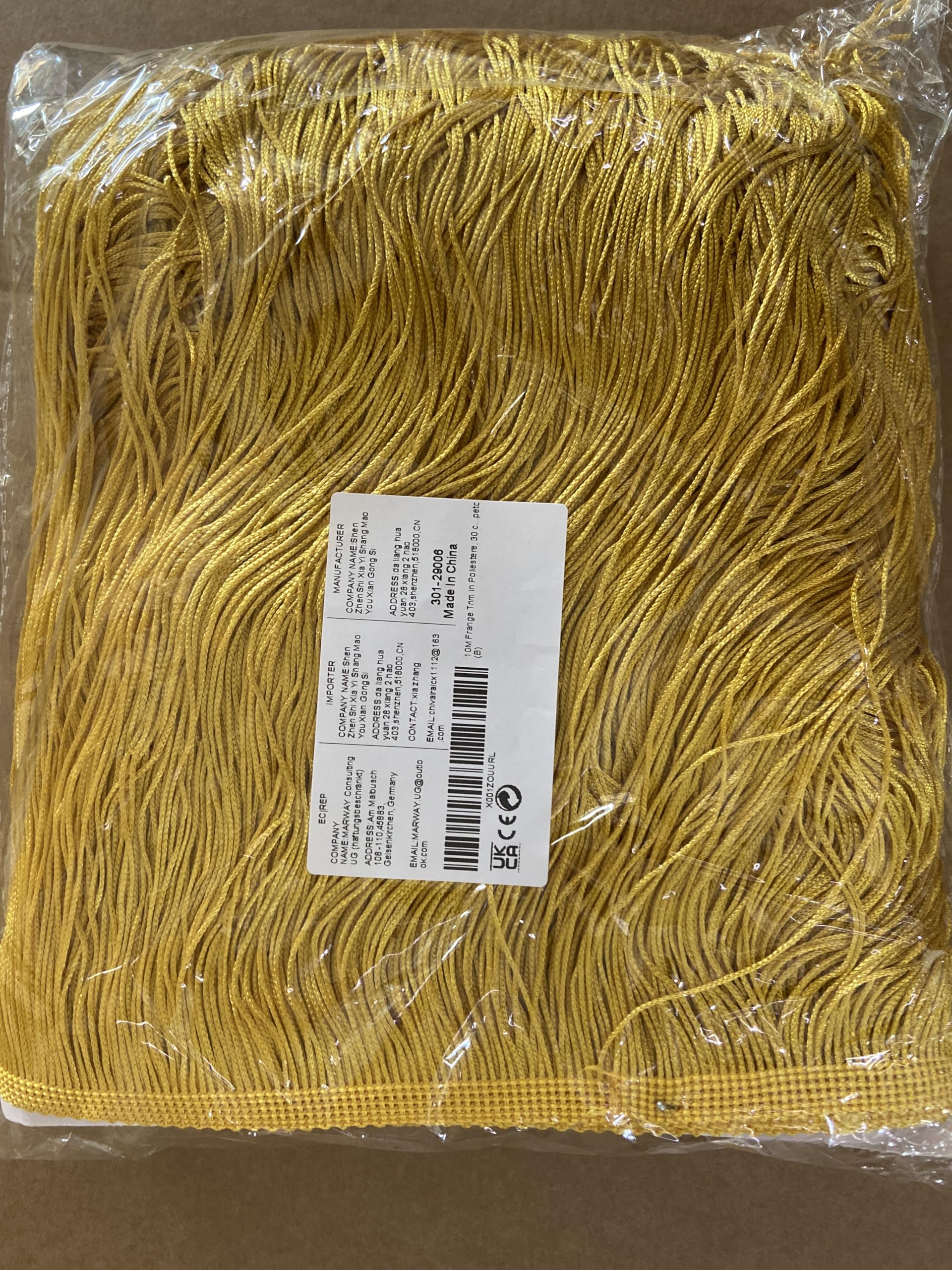 Nastro Frangia Nappa 9,1 Metri – Larghezza 15 Cm – Decorazione In Poliestere Per Cucito, Abiti Da Sposa, Tende, Paralumi - 2