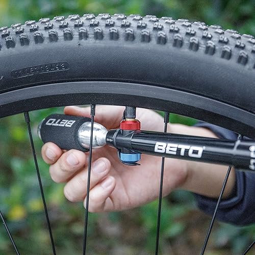 Miniatura 2 de Mini Bike Pump with CO2 Inflator - Dual Mode Hand Pump CO2 Valve - Portable Bike Tire Pump Patented Auto-Switching Twin Head Fit PrestaSchrader