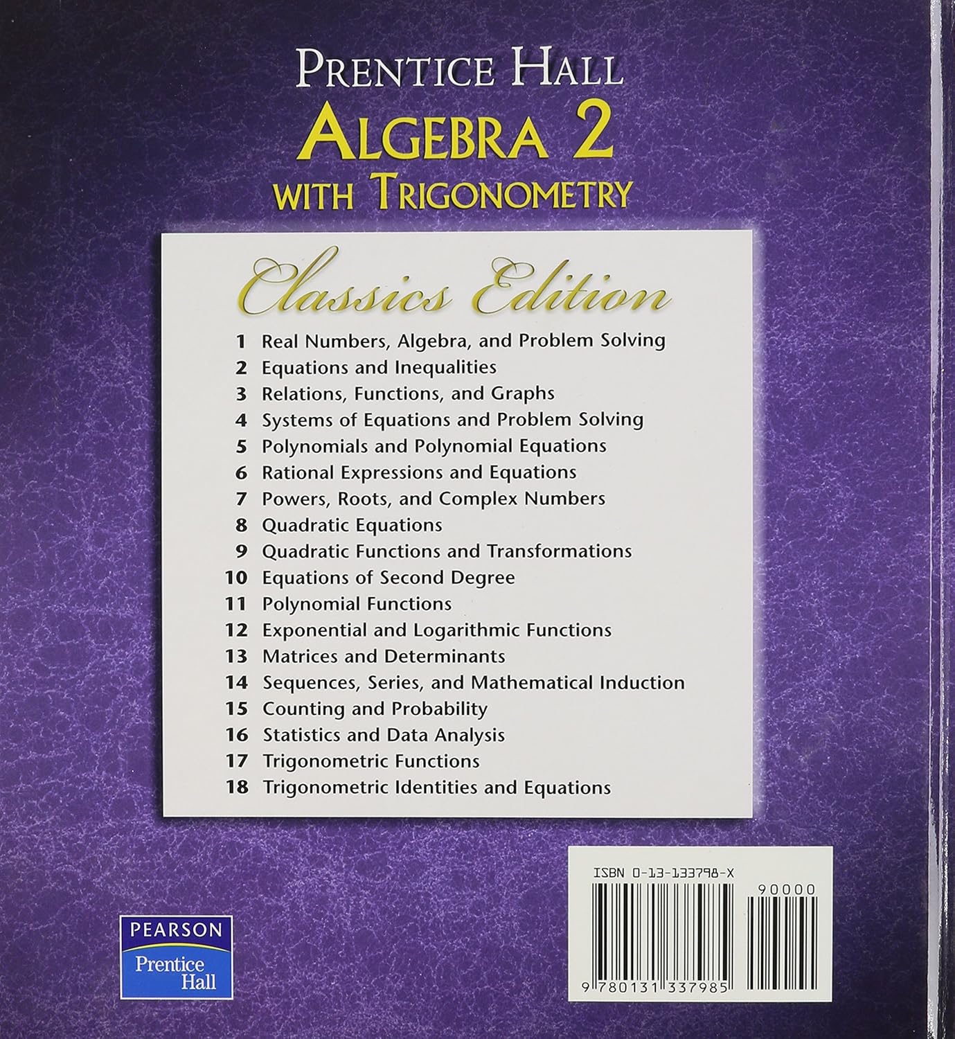 Algebra 2 with Trigonometry (Prentice Hall)      2005th Edition