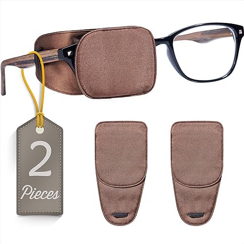 Vista 82 de Astropic Parche de seda para ojos para adultos y niños, gafas para cubrir cualquier ojo, Plástico