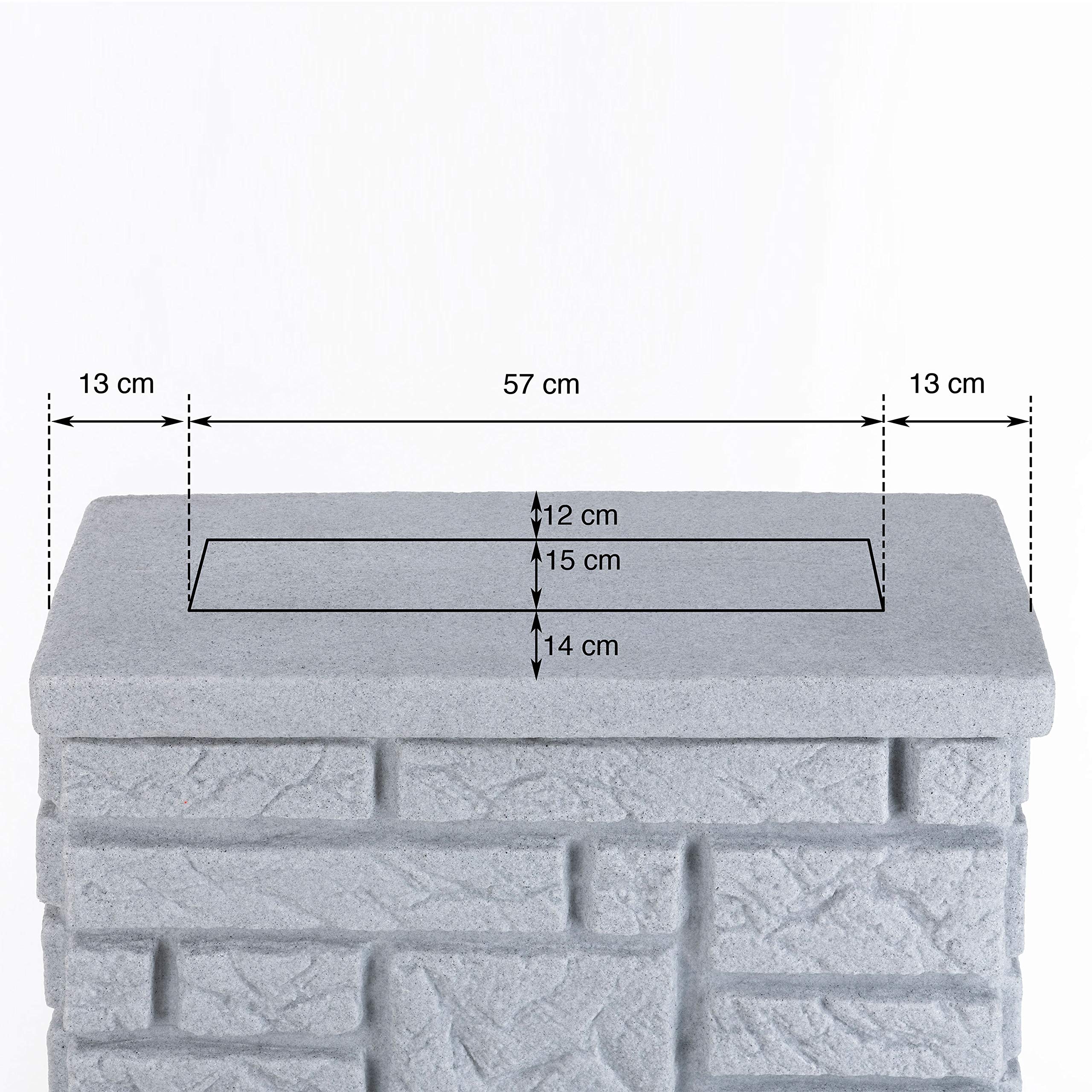 Regentonne Maurano 300 Liter Granit grau