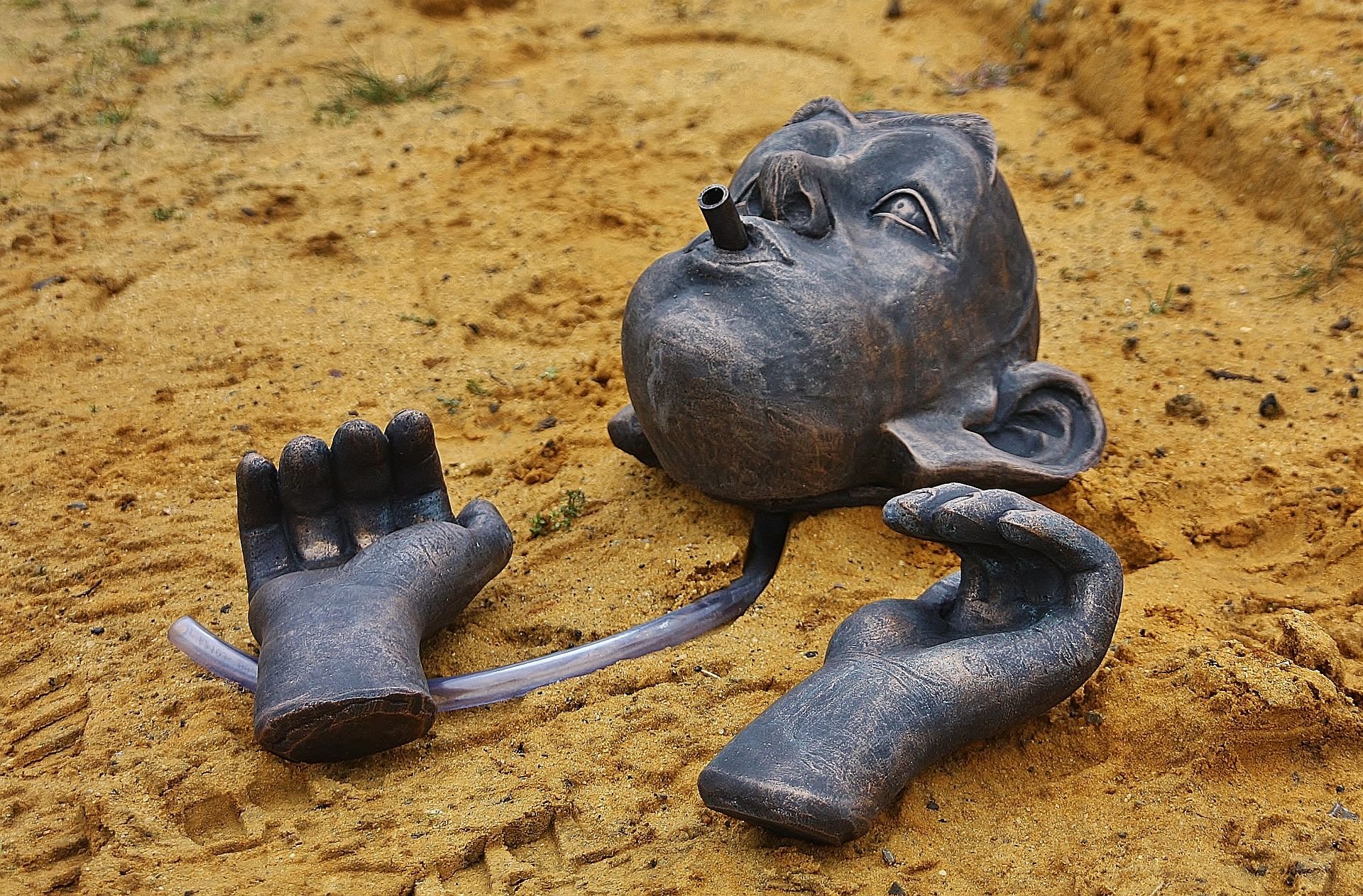 Steinfigur Gargoyle Wasserspeier - 31cm Garten Deko Aus Steinguss