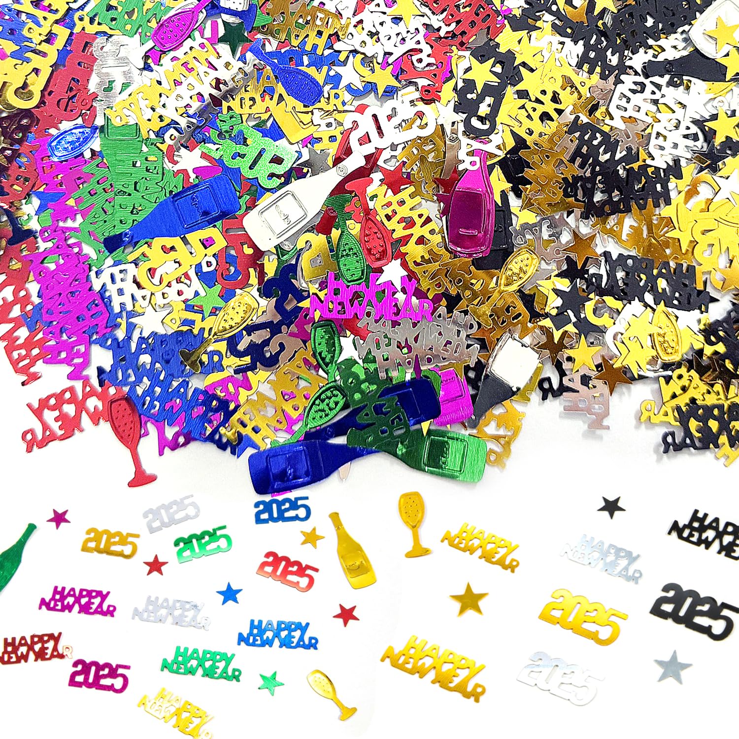 Ffdhwu Multicolor 30G New Year Confetti, Shiny Confetti, Party Table Decoration, Throwing Confetti, Party Decorations, Photo Props