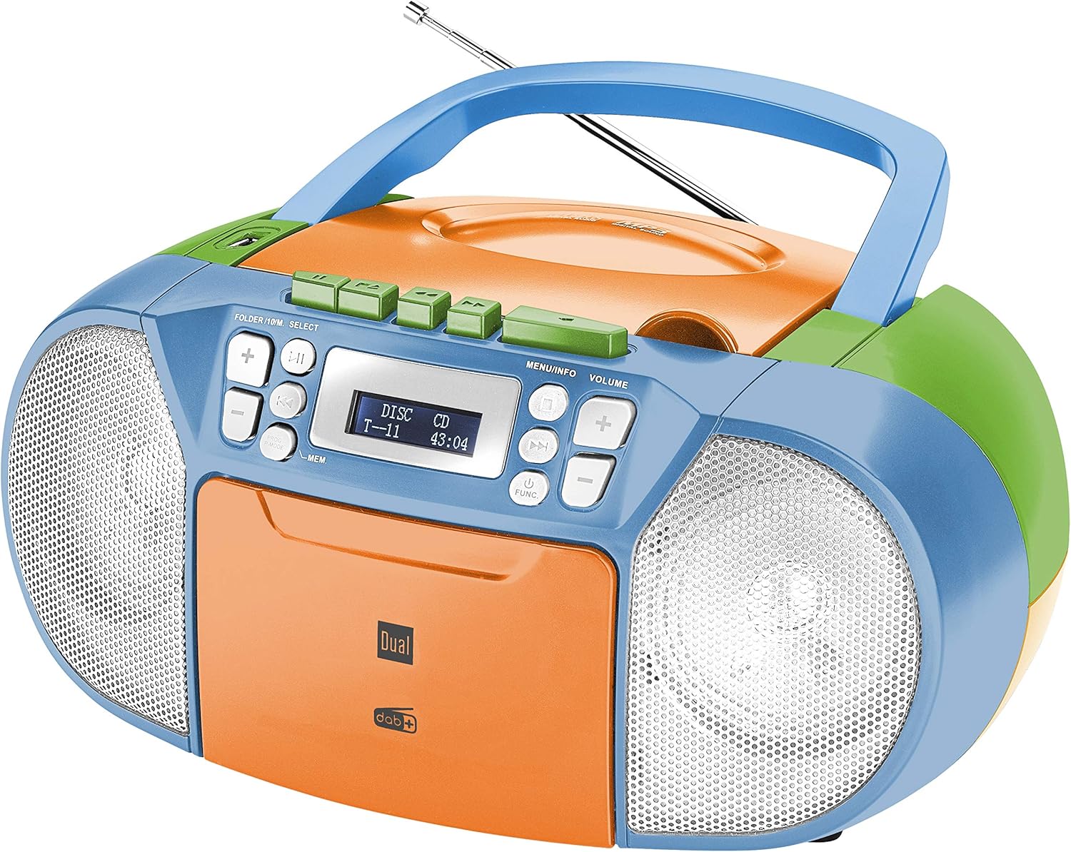 Dual DABP 210 Cassette Radio with CD DAB(+)/FM Radio Boombox CD Player Stereo Speaker