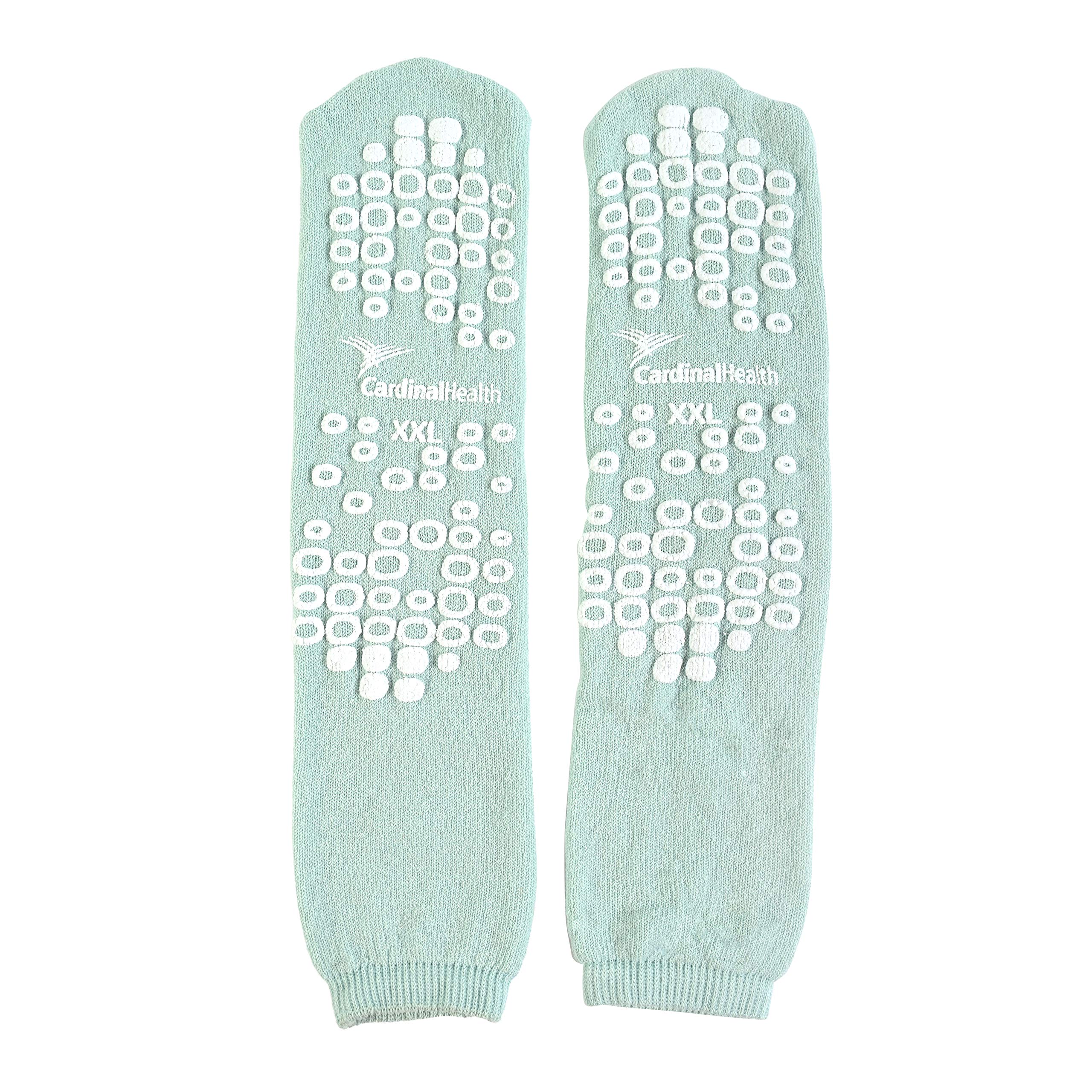 Cardinal Health 68125-GRN Terry in Double Tread Patient Safety Slippers, Green, 2X-Large, Case of 48 Pairs