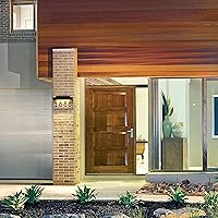 Vista 5 de Números de casa, placas de dirección, 3 colores de iluminación y panel solar ajustable, número de casa personalizado para exteriores, letrero