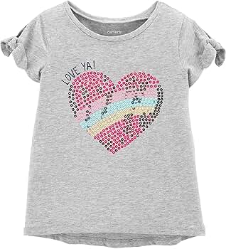 Amazon.com: Carter's Toddler Girls Love Ya Sequin Heart T