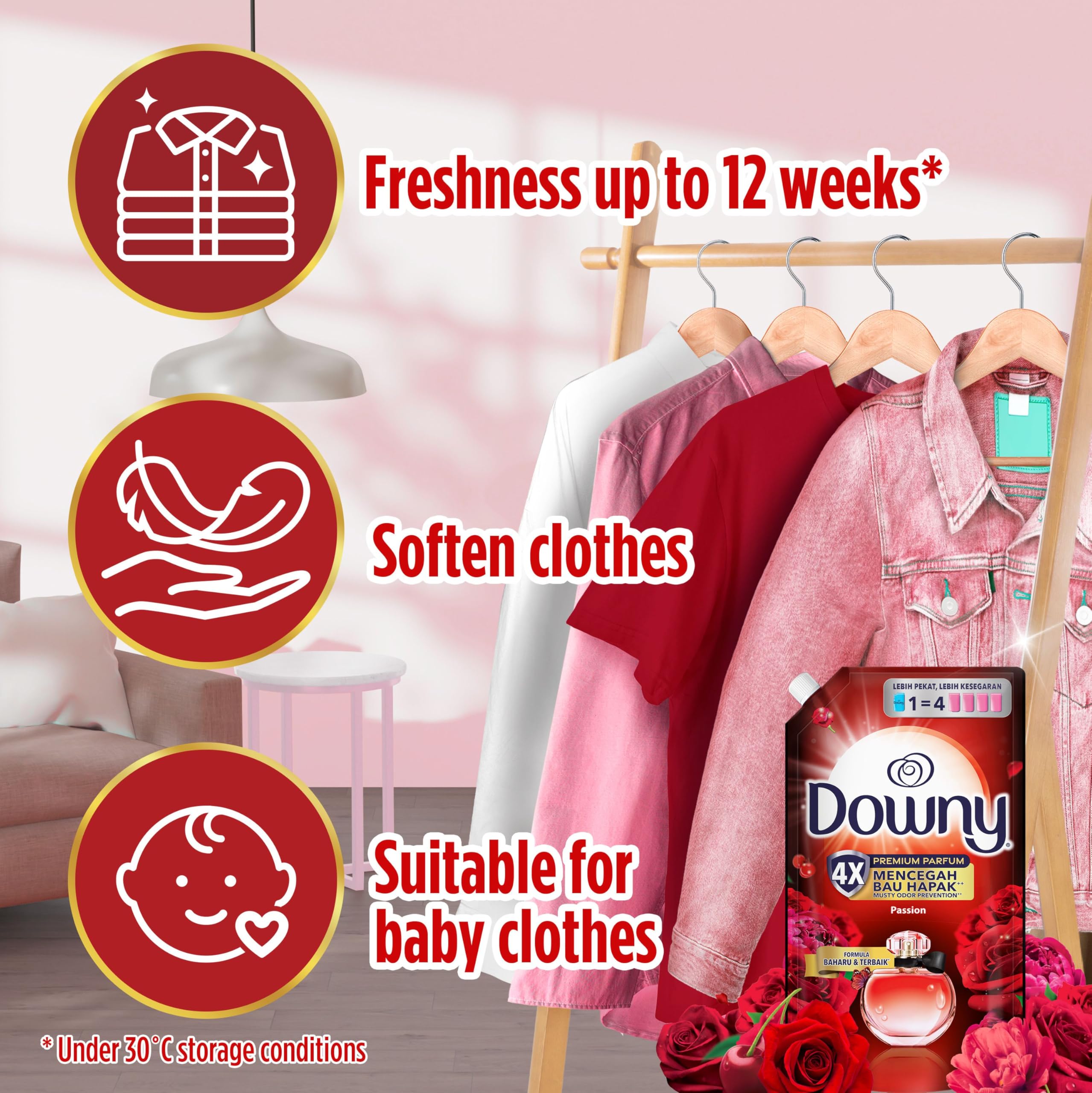 Amazon | ダウニー パッション 詰め替え用 濃縮 1.6L | Downy | 液体柔軟剤