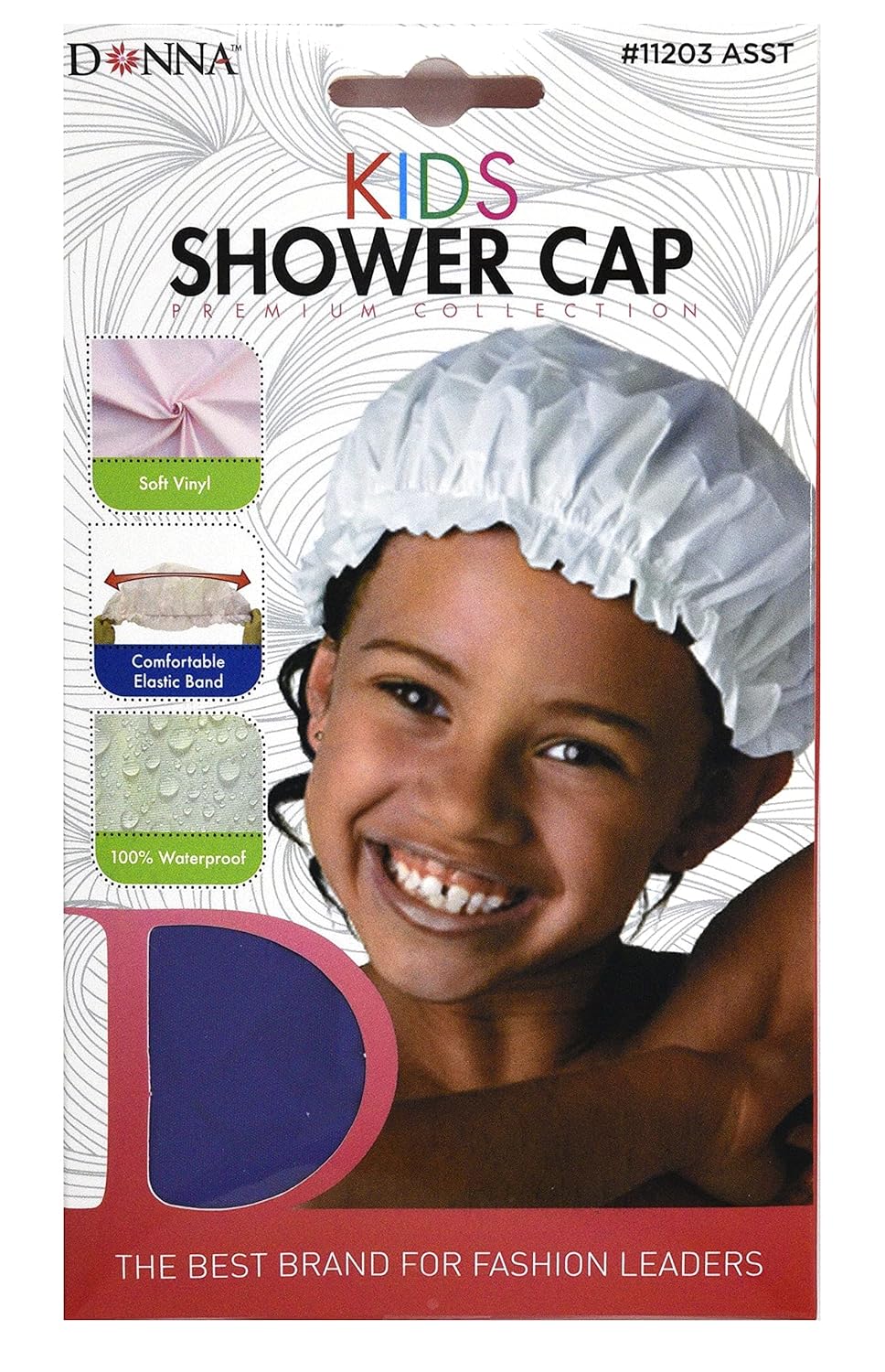 Donna Collection Kids Shower Cap White : Beauty & Personal Care