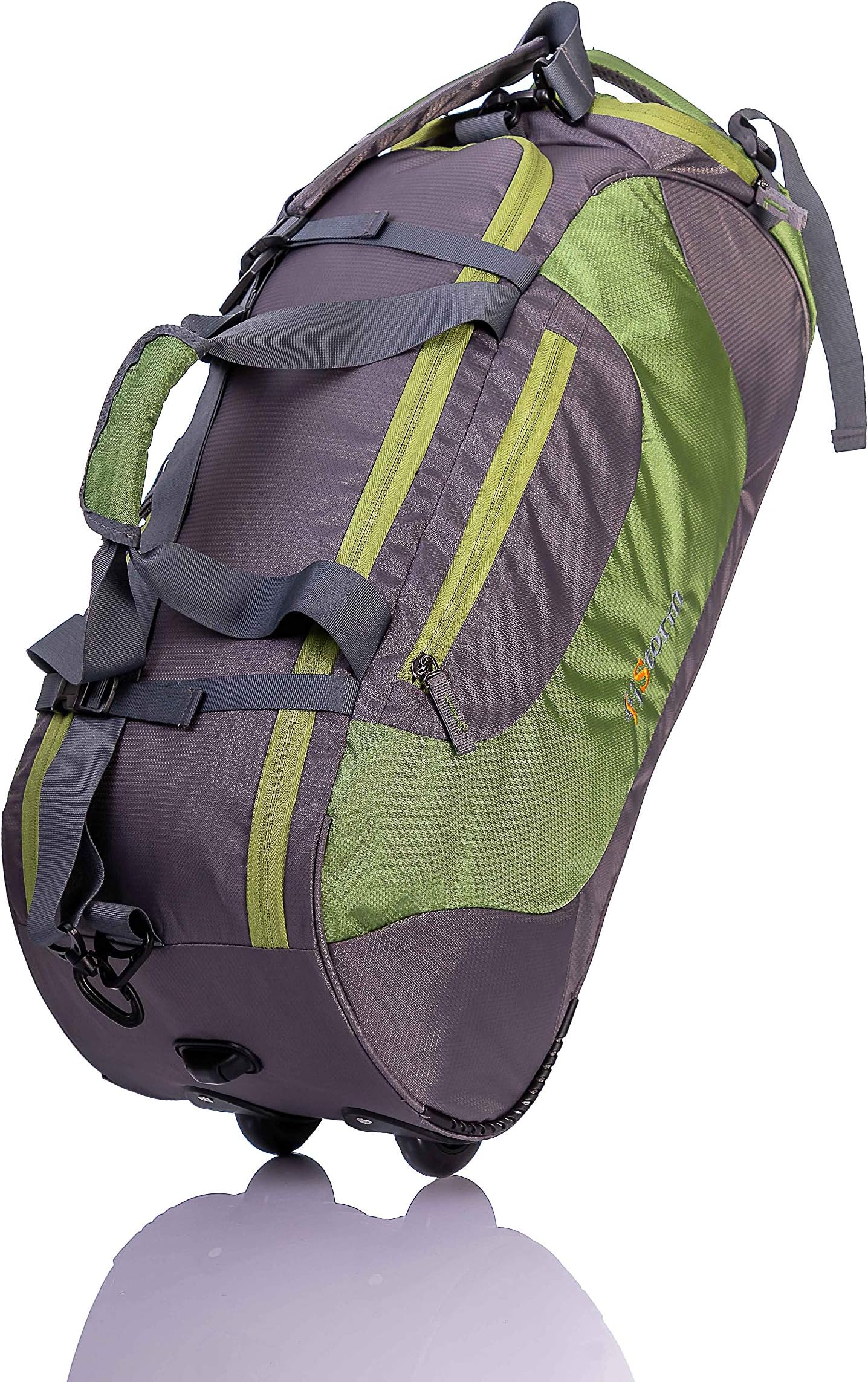 Istorm Polyester 30 cm Travel Duffles (IS-352_Green & Grey)