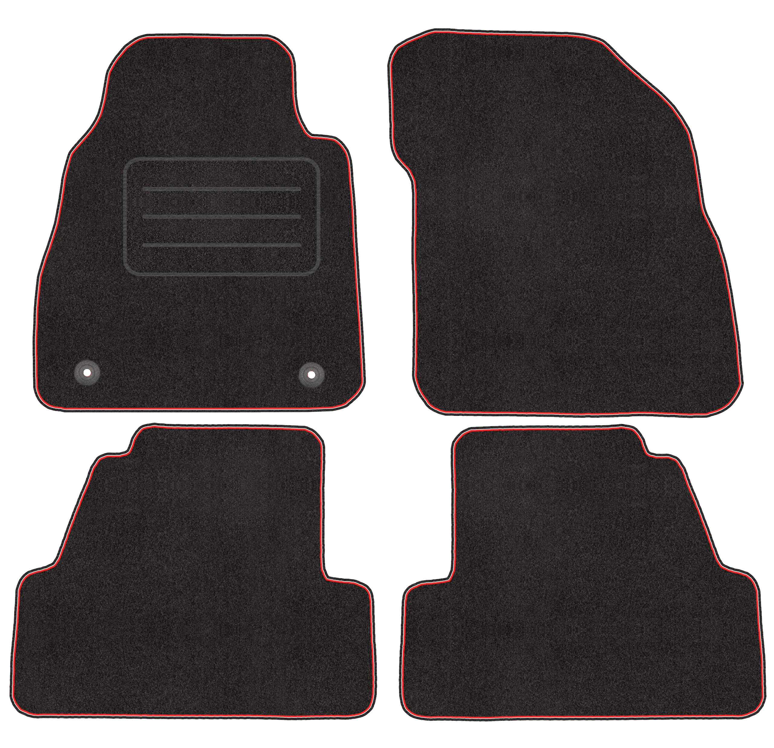 Tappetini Auto In Gomma Su Misura Per Opel Mokka (2012-2016), Mokka X (2016+) E Chevrolet Trax (2013+) - Set 2 Pezzi Anteriori