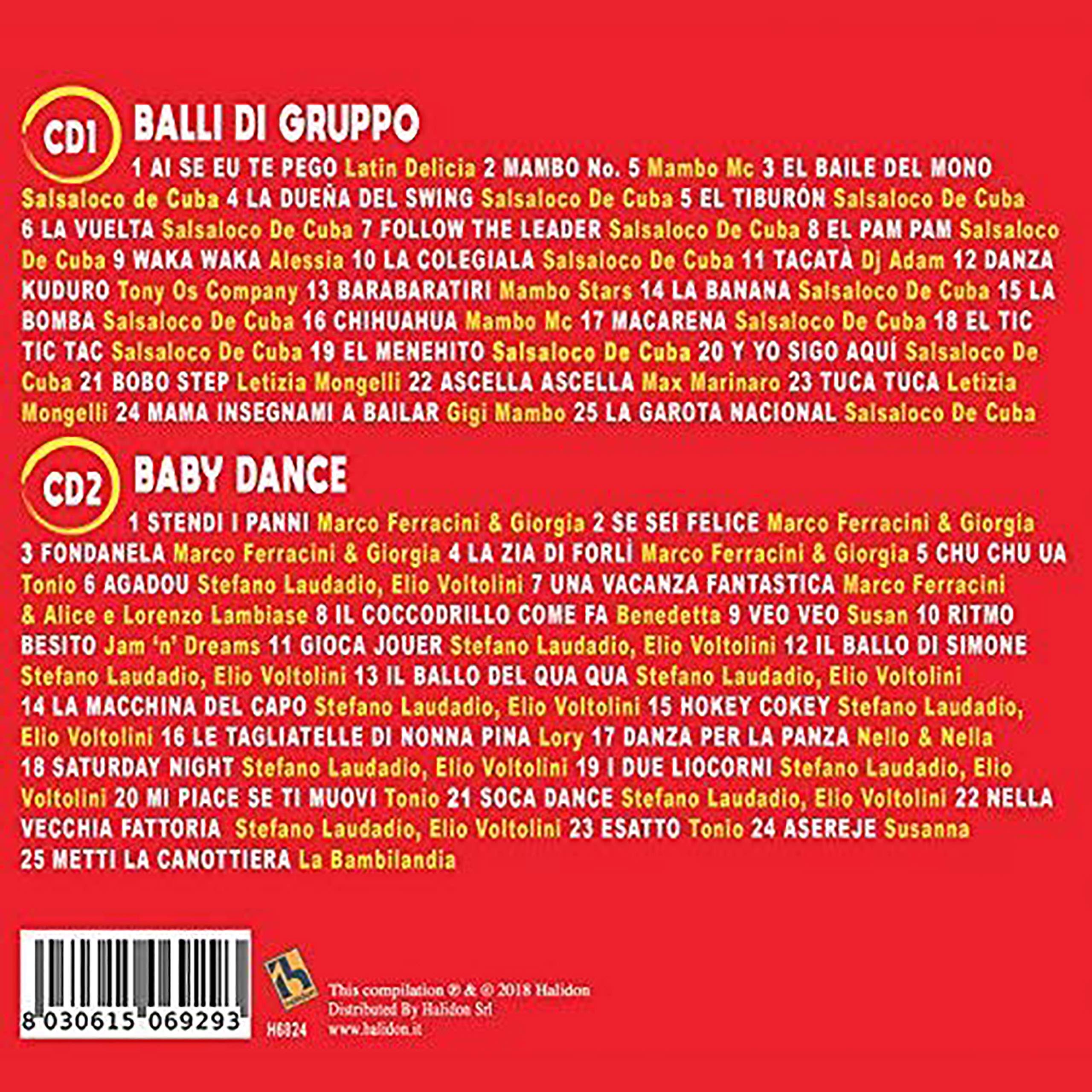 2 CD Balli di Gruppo, Baby Dance, Latin Summer Party, Ai Se Eu Te Pego, Macarena, Waka Waka, Chu Chu Ua, Veo Veo, Il Coccodrillo Come Fa