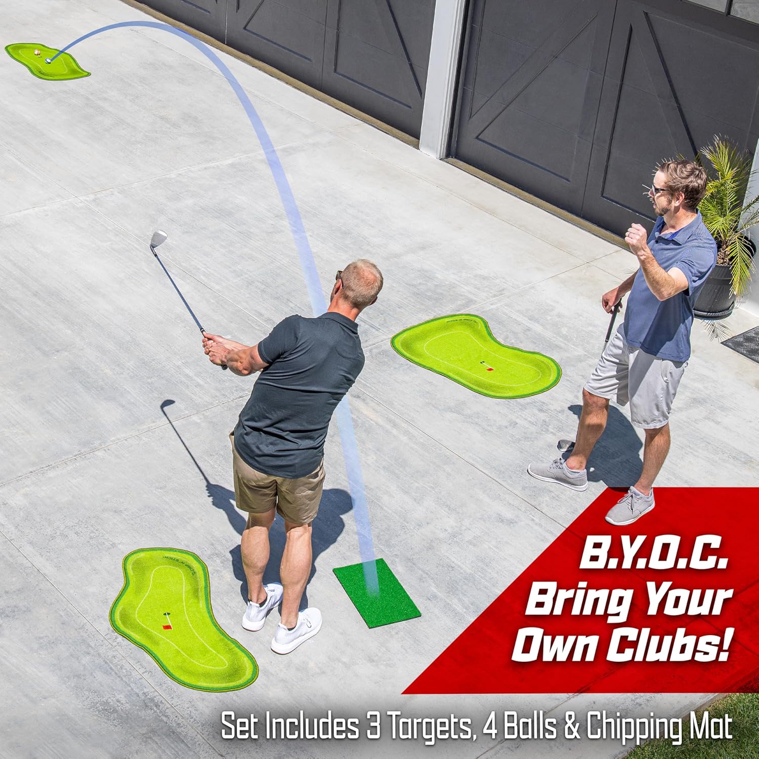 GoSports Chip N' Stick Links - Indoor & Outdoor Golf Game with Sticky Balls and Chipping Mat