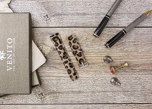 Vista 19 de Tivole - Correa de reloj de cuero de alta calidad hecha a mano compatible con Samsung Galaxy Watch 1.811 in/Gear S3 Frontier/Gear S3 Rosa nude