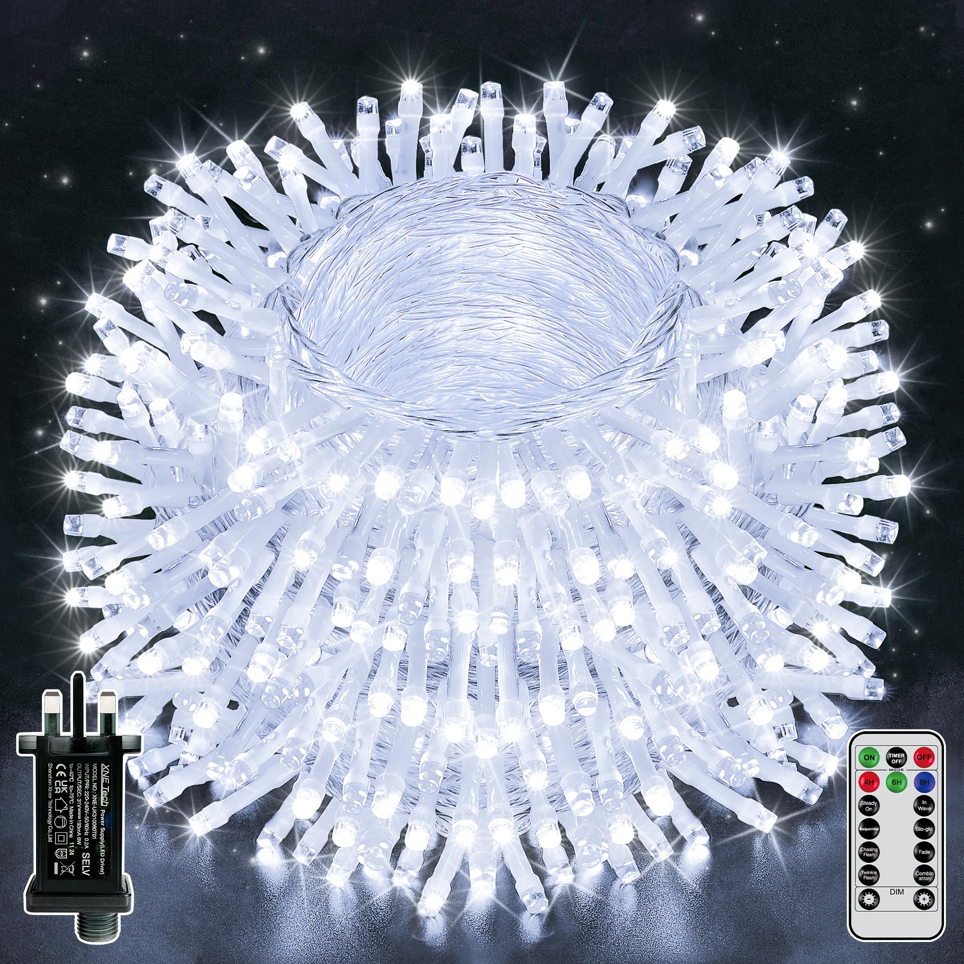Ollny Fairy Lights Mains Powered, 80m 800 LED Outdoor String Lights