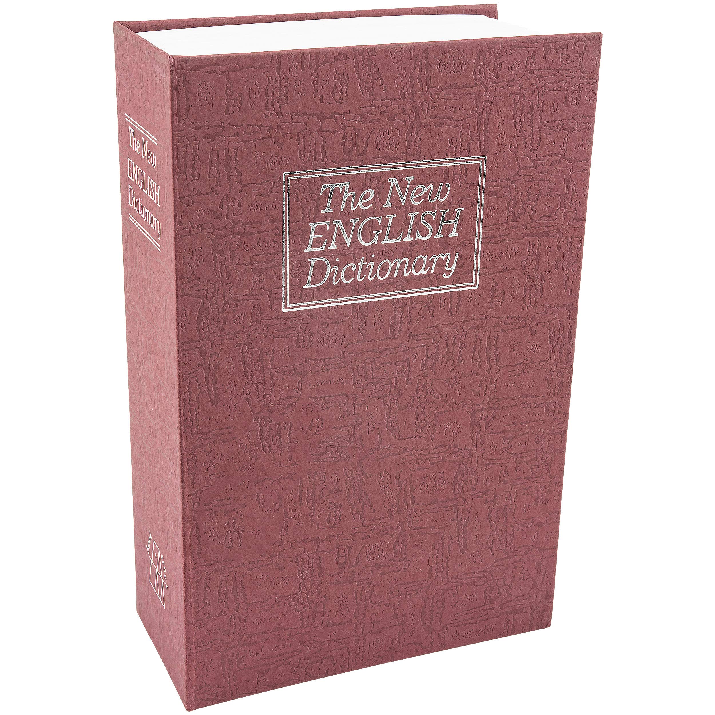 Southern Homewares Small New English Dictionary Hidden Secret Diversion Lock Box Red Book Safe