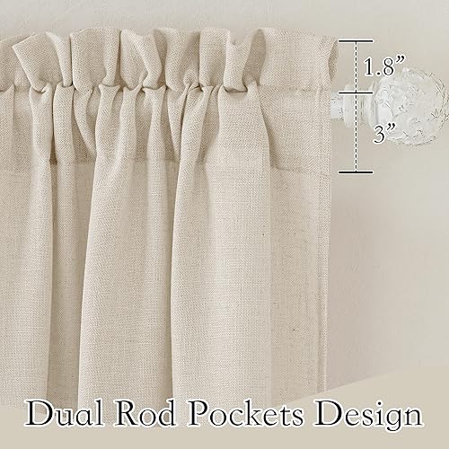 Miniatura 2 de RYB HOME - Cortinas semitraslúcidas, lino texturizado, ligeras y livianas, privacidad media, para dormitoriocomedorsala de estaroficina, beige
