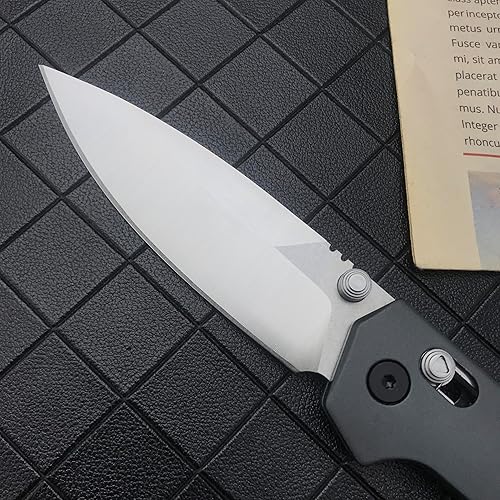 Miniatura 7 de Cuchillo plegable de 7.91 pulgadas, cuchillo de bolsillo con mango de acero y aleación de aluminio 8Cr13Mov, perno de pulgar y Pocketclip, EDC para