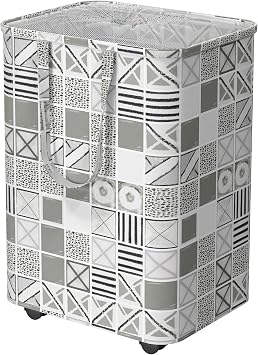 Simple Houseware Large 82L Laundry Basket with Wheels and Handles, Gray