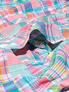 Patchwork Madras MIL Smock 38-18-0926-139 38180926139: Pink