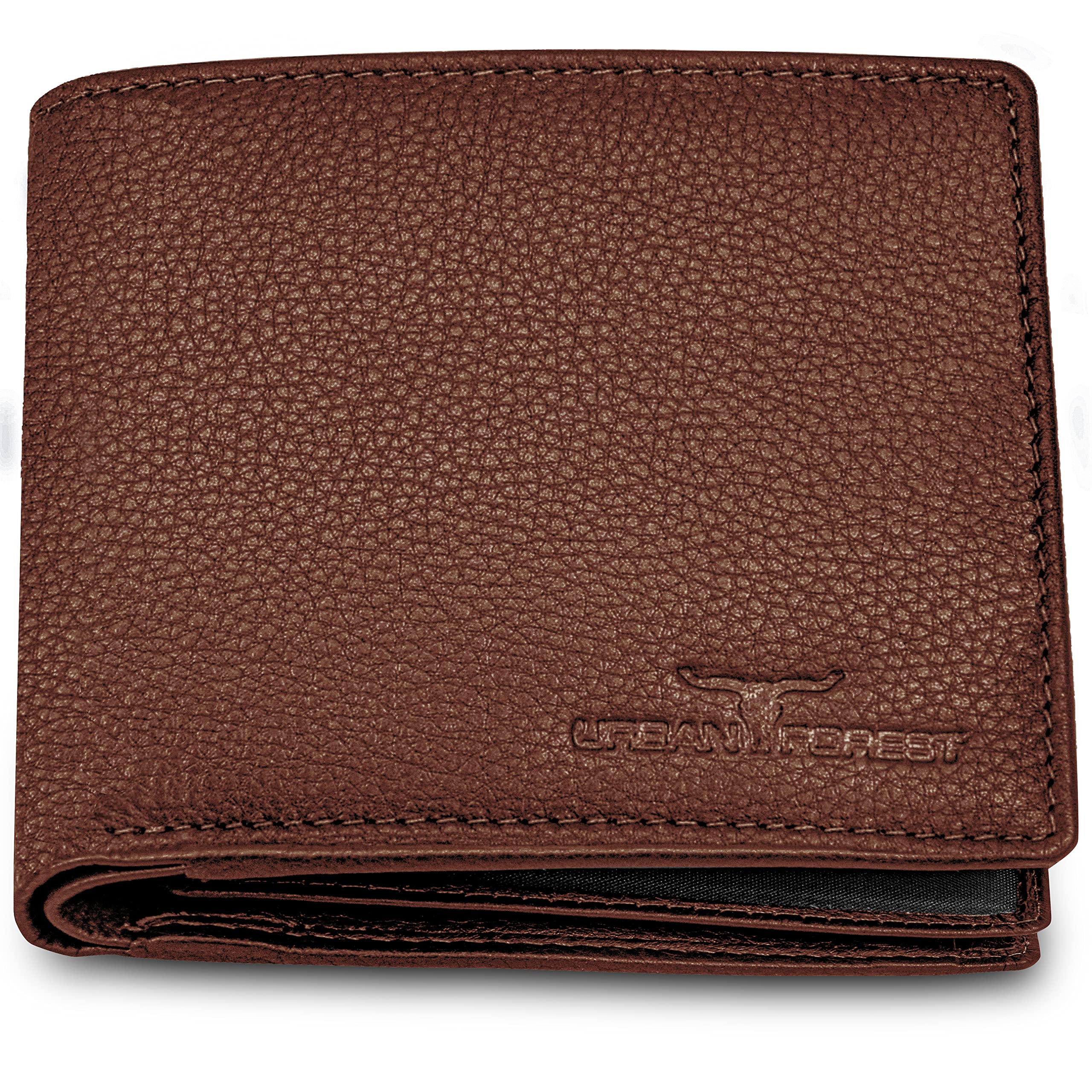 URBAN FOREST Carl Redwood Mens Leather Wallet for Men