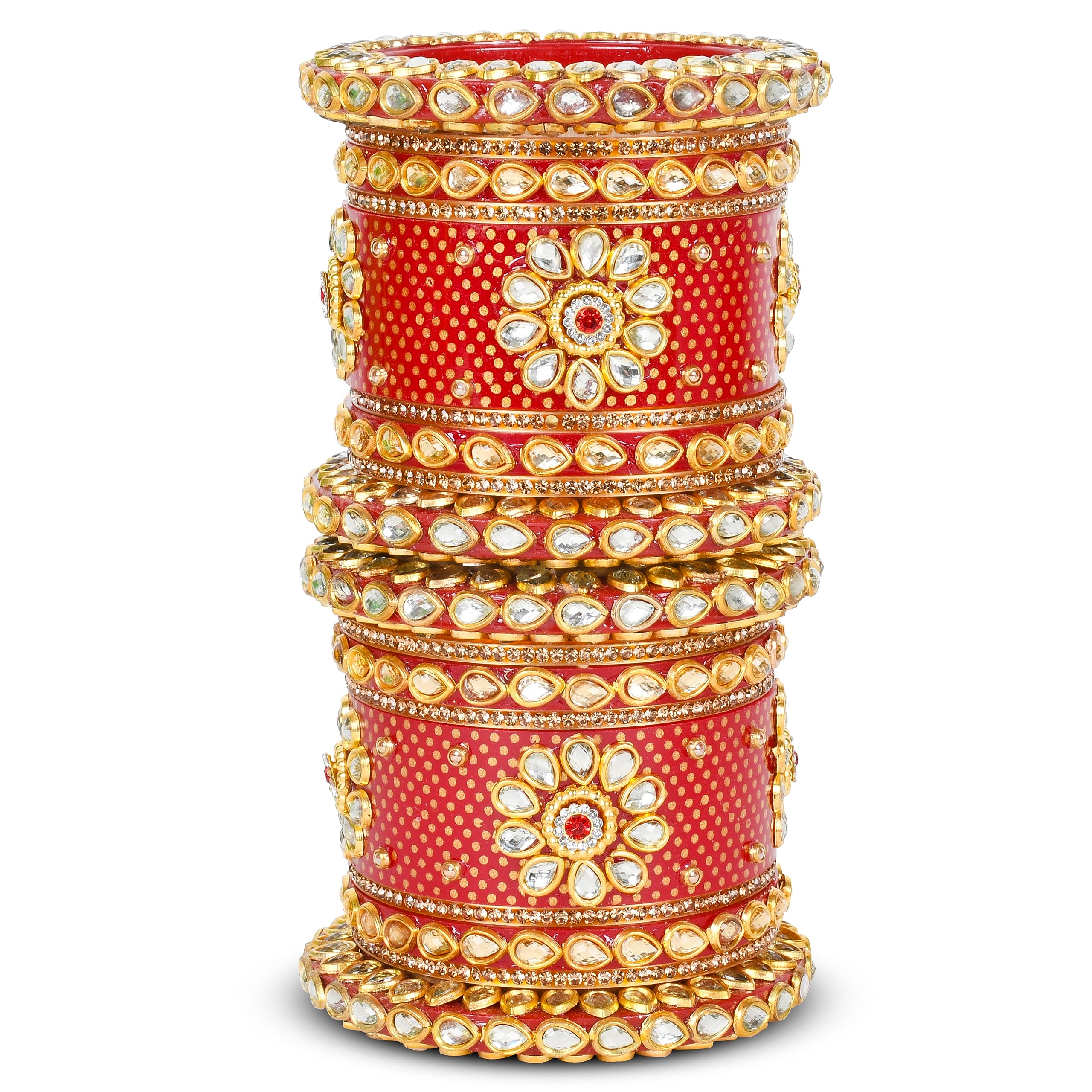 HINS Plastic Red Elegance: Bridal Chuda with Kundan and Zari Gold and Silver Work Red & Green Bangles Option (Style1 Red Bangles, 2.6) (B0CK73ZBBL) Amazon Price History, Amazon Price Tracker