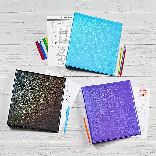 Miniatura 6 de Avery Luxe Collection - Carpeta holográfica duradera de 3 anillos, cubierta de vista personalizable, anillos redondos de 1 pulgada, 1 carpeta