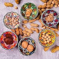 Vista 6 de BCS Juego de 6 cuencos de cerámica pequeños para inmersión, tabla de preparación de cocina y charcutería, plato de salsa de soja, platos decorativos