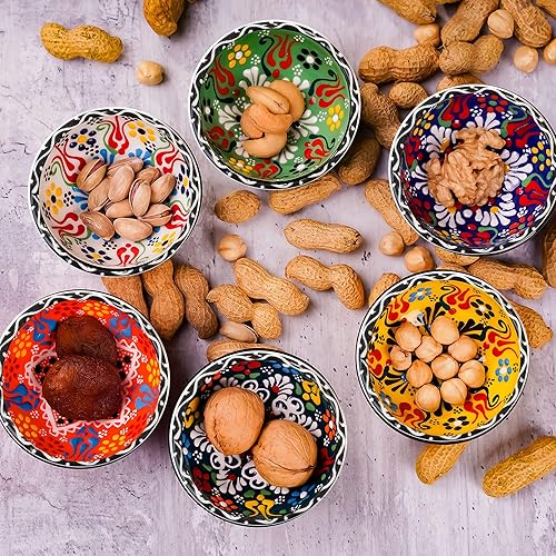 Miniatura 6 de BCS Juego de 6 cuencos de cerámica pequeños para inmersión, tabla de preparación de cocina y charcutería, plato de salsa de soja, platos decorativos