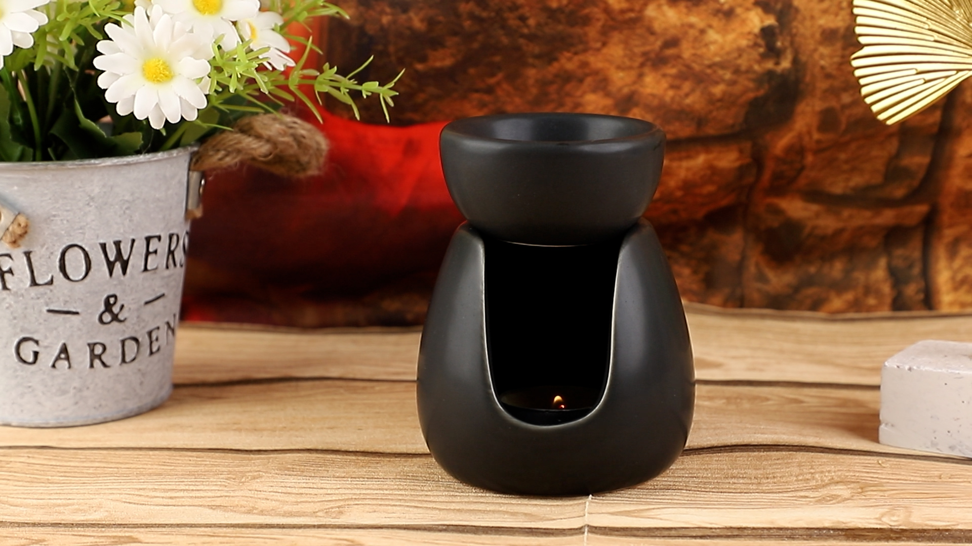 Vvikizy Brûleur de cire céramique - Porte-arôme, pour huile essentielle, Diffuseur parfum bougie - Maison