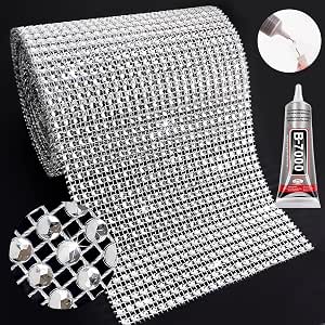 Yhsheen 1 Yard Bling Rhinestone Trim Chain - Clear Crystal On Silver Base, 0.6" Wide, For DIY Clothing & Decor 3 thumbnail image