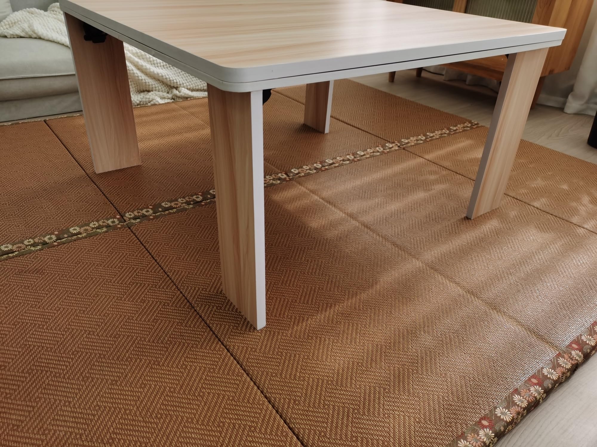 Stół grzewczy, Kotatsu, Stół Kotatsu, Stoły Stołowe Podgrzewany, Elektryczny Ogrzewanie Stołowe, Stół grzewczy, Zimowy Stół Sypialnia Salon, Kolor : Walnut