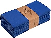 Vista 9 de Urban Villa - Juego de 12 servilletas de tela de 50x50 centímetros 100% algodón, servilletas lavables, suaves, duraderas, reutilizables