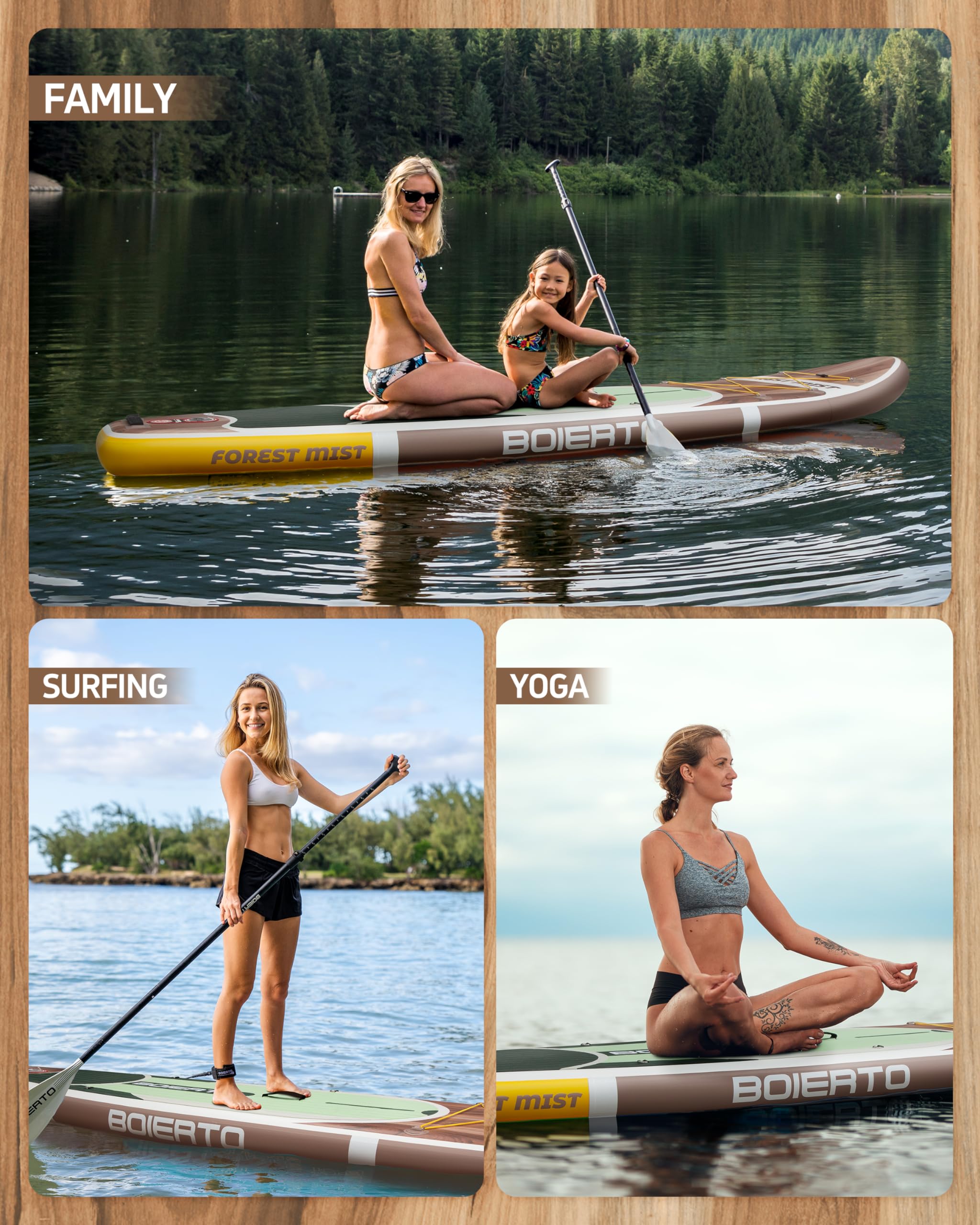 Boierto Inflatable Stand Up Paddle Board 11'*33