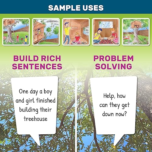 Miniatura 4 de Story Cues and Story Cues - Paquete de 2 tarjetas de secuenciación de nivel superior, materiales de terapia del habla, juego de habilidades