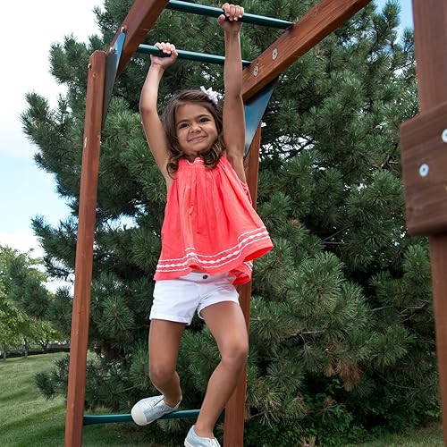 Miniatura 4 de Juego completo de madera de columpio y tobogán, Swing-N-Slide Chesapeake