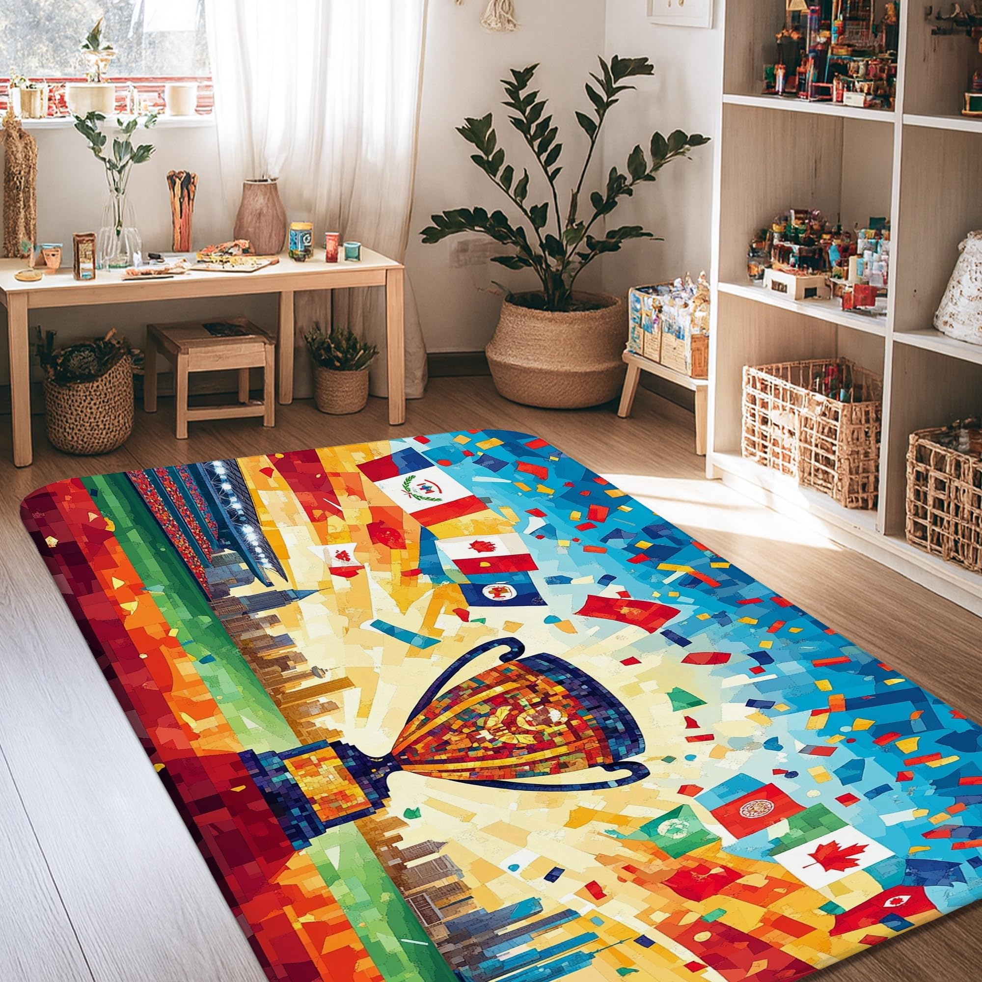 Tapis à motif trophée antidérapant et rectangulaire pour sécuriser vos sols