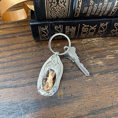 Miniatura 6 de 12 piezas personalizadas de bautismo de recuerdo de fiesta, llavero de metal de ángel de la guarda, regalo de bautizo para grabado de invitados