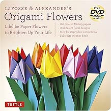 LaFosse & Alexander's Origami Flowers Kit: Lifelike Paper Flowers to Brighten Up Your Life: Kit with Origami Book, 180 High-Quality Origami Papers, 20 Projects & DVD